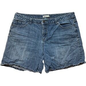 Vintage Route 66 Jean Shorts/ Jorts Women's Size 14 Medium Wash 100% Cotton